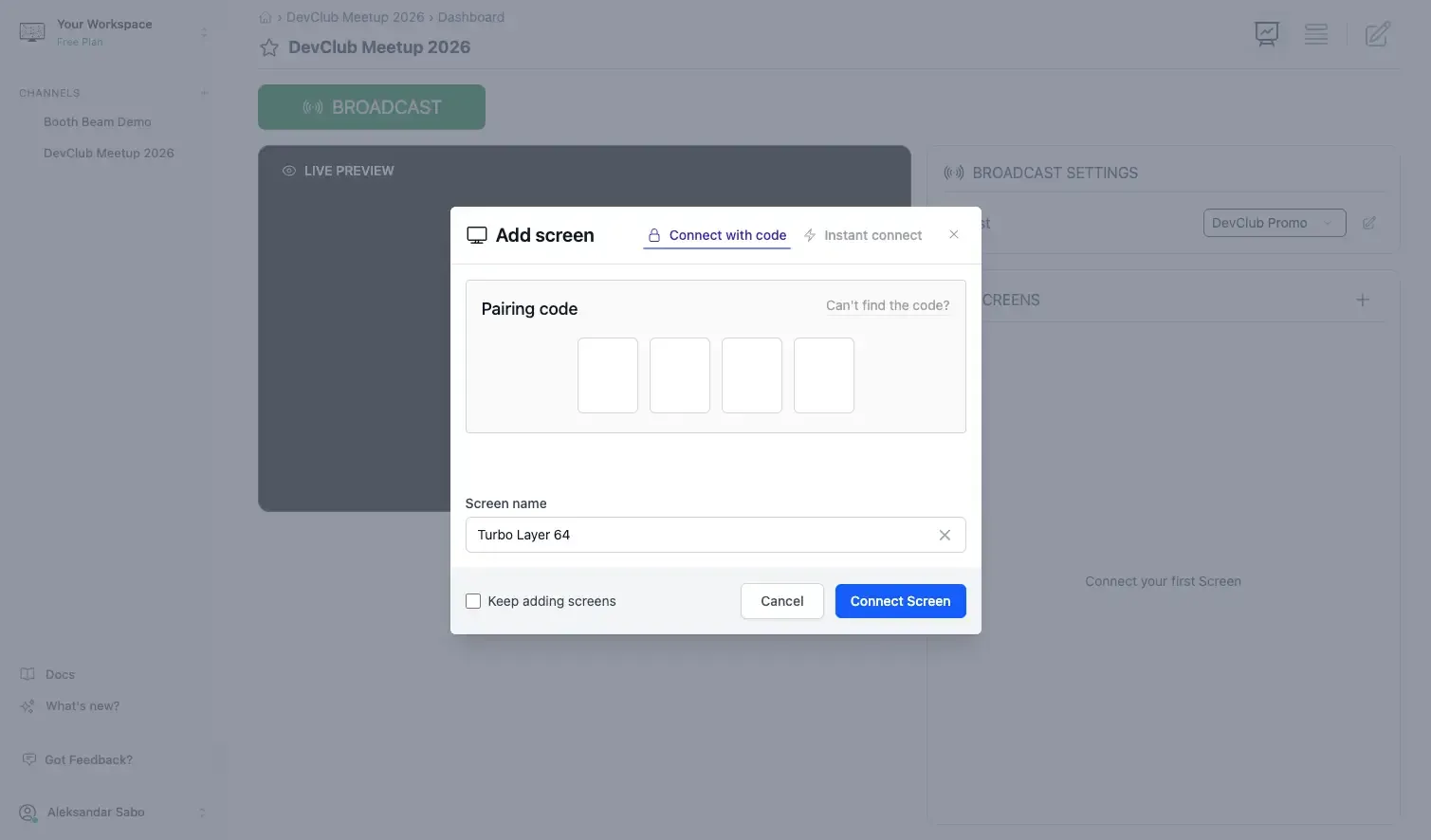 Enter pair code
